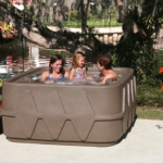 Family relaxing in AR 400 Spa